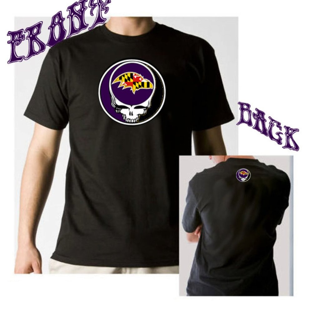 Ravens Grateful Dead parody Baltimore lot T-shirt Steal Your Pass